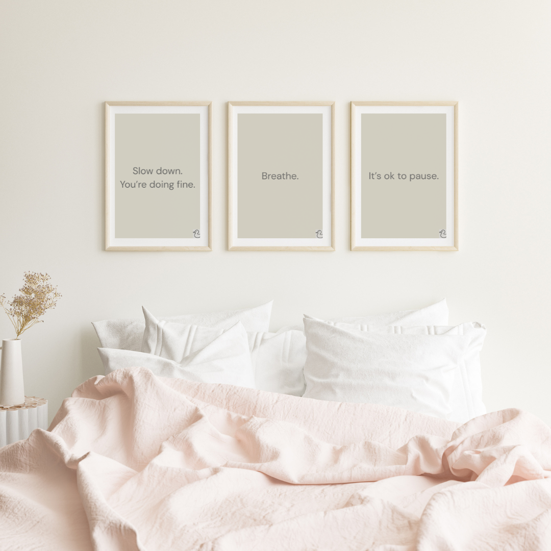 The Pause Set - Minimal Printable Wall Art ( 3pages )
