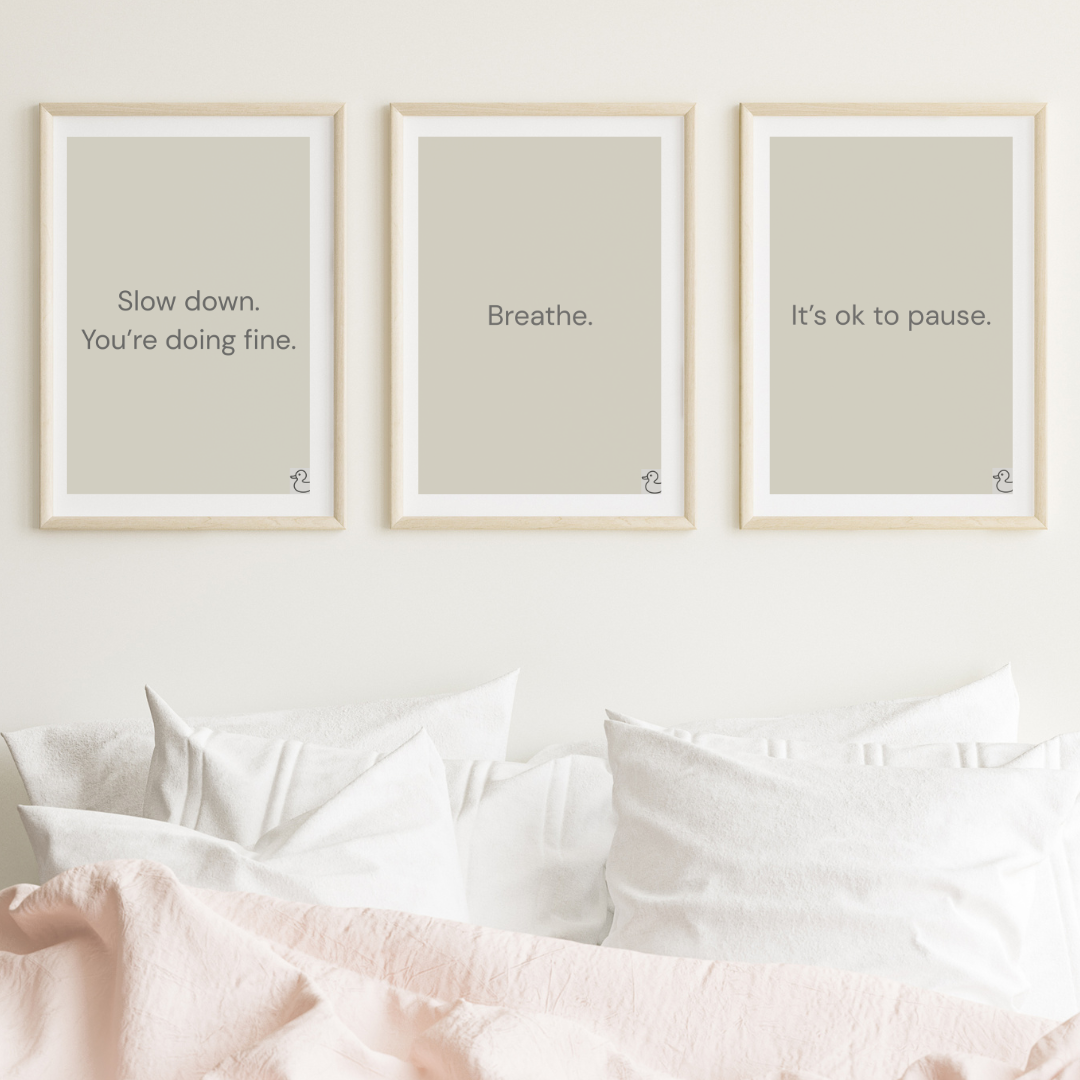 The Pause Set - Minimal Printable Wall Art ( 3pages )